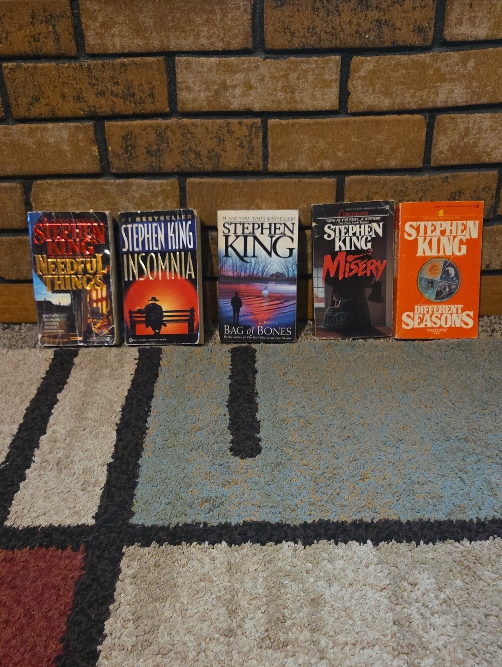 Stephen King Paperback Book Lot Misery, Different Seasons, And Needful Things